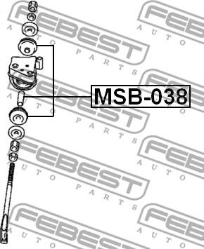 Febest MSB-038 - Сайлентблок, важеля підвіски колеса autocars.com.ua