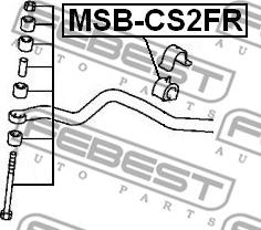 Febest MSB-CS2FR - Втулка, стабілізатор autocars.com.ua