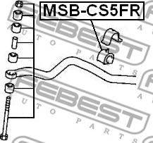 Febest MSB-CS5FR - втулка стабілізатора autocars.com.ua