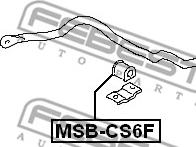 Febest MSB-CS6F - Втулка переднего стабилизатора d24.5 autocars.com.ua