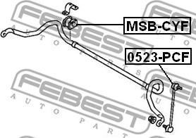 Febest MSB-CYF - Втулка стабілізатора autocars.com.ua