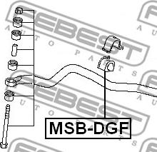 Febest MSB-DGF - Втулка, стабилизатор avtokuzovplus.com.ua