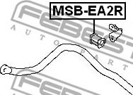 Febest MSB-EA2R - Втулка, стабілізатор autocars.com.ua