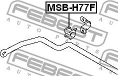 Febest MSB-H77F - Втулка, стабілізатор autocars.com.ua