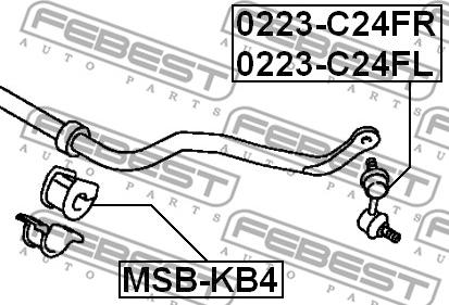 Febest MSB-KB4 - Втулка, стабілізатор autocars.com.ua