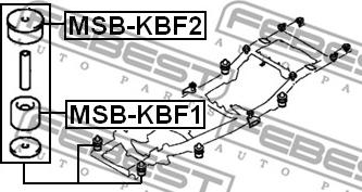 Febest MSB-KBF2 - Опора підрамника autocars.com.ua