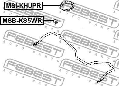 Febest MSB-KS5WR - Втулка, стабілізатор autocars.com.ua