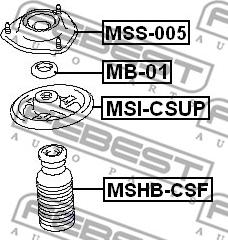 Febest MSI-CSUP - Тарілка пружини autocars.com.ua