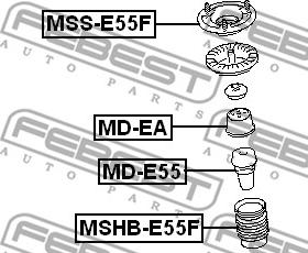 Febest MSHB-E55F - 0 autocars.com.ua