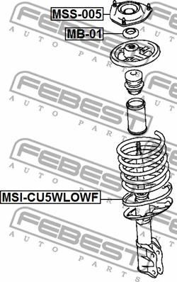 Febest MSI-CU5WLOWF - проставка пружини нижня autocars.com.ua