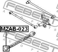 Febest MZAB-023 - Сайлентблок, рычаг подвески колеса avtokuzovplus.com.ua