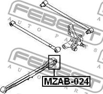 Febest MZAB-024 - Сайлентблок, рычаг подвески колеса avtokuzovplus.com.ua