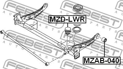 Febest MZD-LWR - Отбойник, демпфер амортизатора avtokuzovplus.com.ua