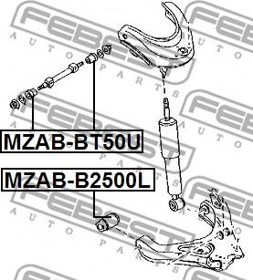 Febest MZAB-BT50U - Сайлентблок, важеля підвіски колеса autocars.com.ua