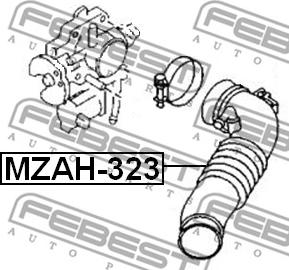 Febest MZAH-323 - Шланг, система подачи воздуха avtokuzovplus.com.ua