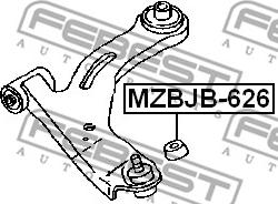 Febest MZBJB-626 - Пильник шарової опори 18x34x23 Mazda 3-323-626 -08 autocars.com.ua