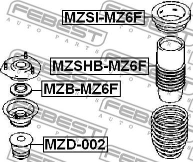 Febest MZD-002 - Відбійник амортизатора autocars.com.ua