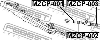 Febest MZCP-002 - Кільце гумове паливної форсунки Mazda 2-3 03-14 autocars.com.ua