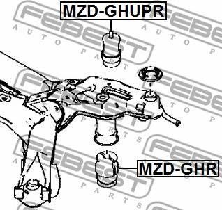 Febest MZD-GHUPR - Відбійник, буфер амортизатора autocars.com.ua