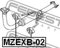 Febest MZEXB-02 - Кронштейн, система випуску ОГ autocars.com.ua