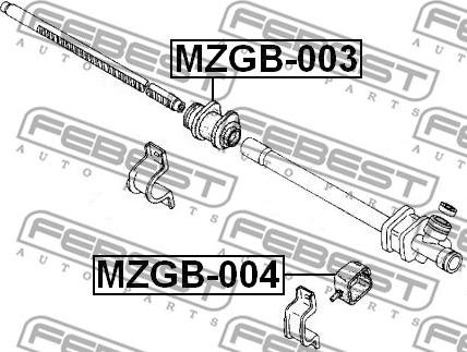 Febest MZGB-003 - Підвіска, кермове управління autocars.com.ua