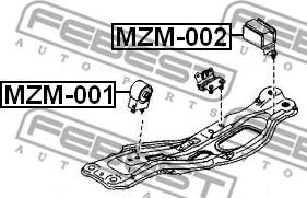 Febest MZM-002 - Подушка, опора, подвеска двигателя avtokuzovplus.com.ua