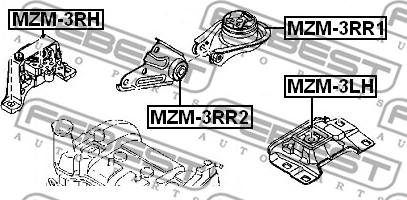 Febest MZM-3LH - ПОДУШКА ДВИГАТЕЛЯ ЛЕВАЯ MAZDA 3 BK 2003-2008 FEBEST autodnr.net