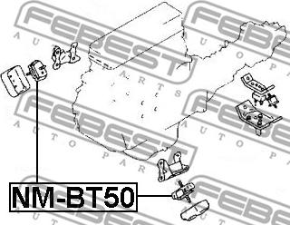 Febest MZM-BT50 - Подушка, підвіска двигуна autocars.com.ua