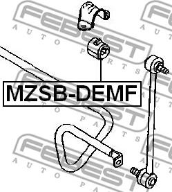 Febest MZSB-DEMF - Втулка, стабілізатор autocars.com.ua