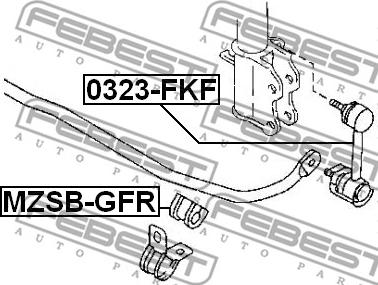 Febest MZSB-GFR - Втулка, стабилизатор avtokuzovplus.com.ua