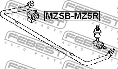 Febest MZSB-MZ5R - Втулка, стабілізатор autocars.com.ua