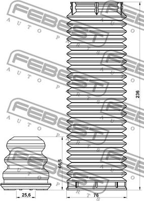 Febest MZSHB-BLF-KIT - Пылезащитный комплект, амортизатор avtokuzovplus.com.ua