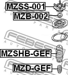 Febest MZSHB-GEF - Пильник амортизатора, захисний ковпак autocars.com.ua