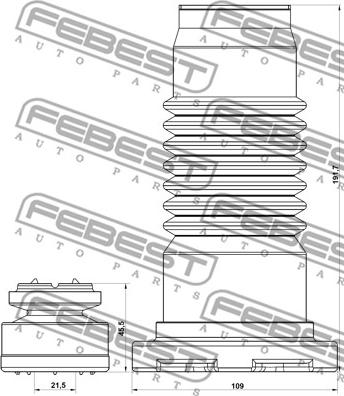 Febest MZSHB-GHF-KIT - Пилозахисний комплект, амортизатор autocars.com.ua