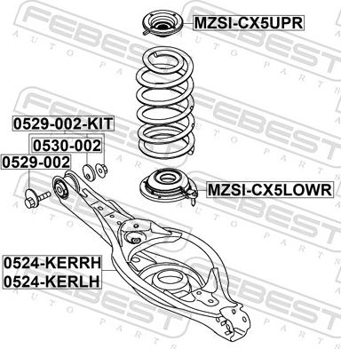 Febest MZSI-CX5LOWR - Тарілка пружини autocars.com.ua