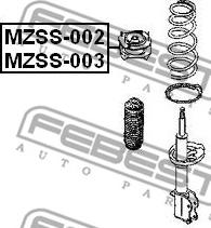 Febest MZSS-002 - Опора стійки амортизатора, подушка autocars.com.ua