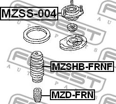 Febest MZSS-004 - Опора стойки амортизатора, подушка autodnr.net