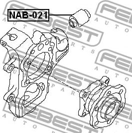 Febest NAB-021 - Сайлентблок, важеля підвіски колеса autocars.com.ua