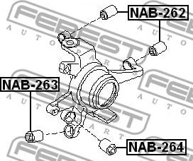 Febest NAB-264 - Сайлентблок, рычаг подвески колеса avtokuzovplus.com.ua