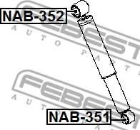 Febest NAB-352 - Сайлентблок стійки, амортизатора autocars.com.ua