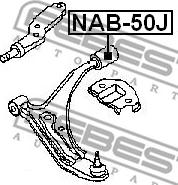 Febest NAB-50J - Сайлентблок, рычаг подвески колеса autodnr.net