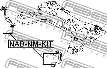 Febest NAB-NM-KIT - Ремкомплект, поперечний важіль підвіски autocars.com.ua