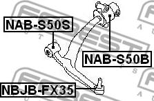 Febest NAB-S50B - Сайлентблок, рычаг подвески колеса avtokuzovplus.com.ua