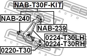 Febest NAB-T30F-KIT - Подвеска колеса, комплект avtokuzovplus.com.ua