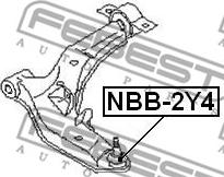 Febest NBB-2Y4 - Ремонтный комплект, несущие / направляющие шарниры autodnr.net