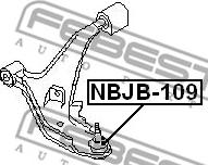 Febest NBJB-109 - Ремонтний комплект, що несуть / напрямні шарніри autocars.com.ua