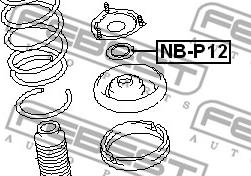 Febest NB-P12 - Подшипник качения, опора стойки амортизатора avtokuzovplus.com.ua