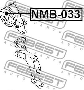 Febest NMB-033 - Сайлентблок підвіски autocars.com.ua