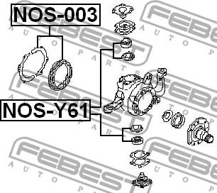 Febest NOS-Y61 - Ремкомплект, поворотний кулак autocars.com.ua