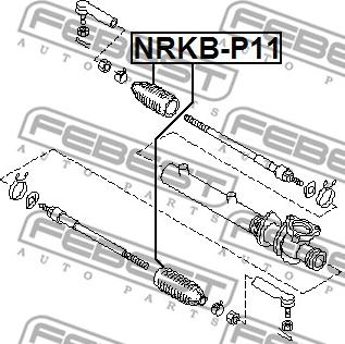 Febest NRKB-P11 - Пильник рульової рейки Primera 96-02 autocars.com.ua